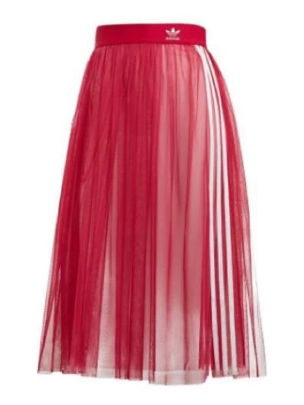 adidas Originals Sleek Three Stripe Mesh Tulle Skirt in Pink - Picture 5 of 16